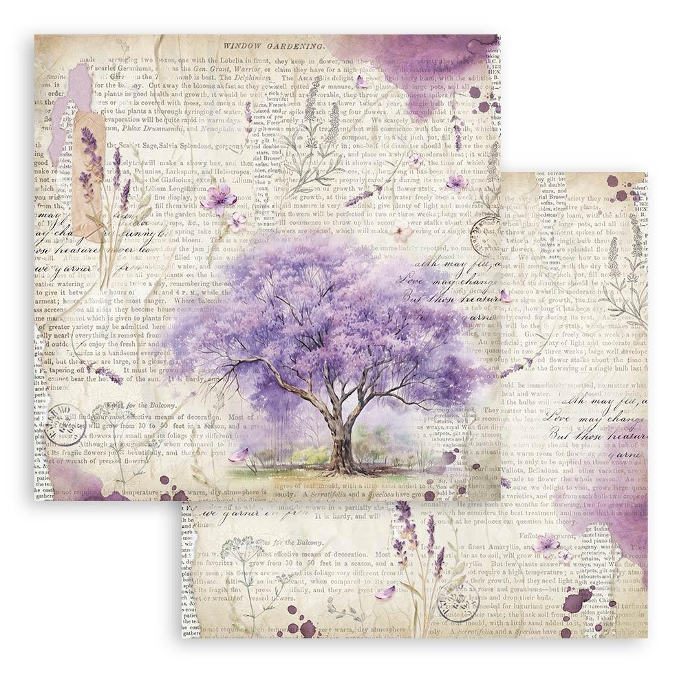 Stamperia Romantic Collection - Lavender 8” x 8” Paper Pad