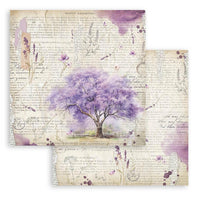 Stamperia Romantic Collection - Lavender 8” x 8” Paper Pad