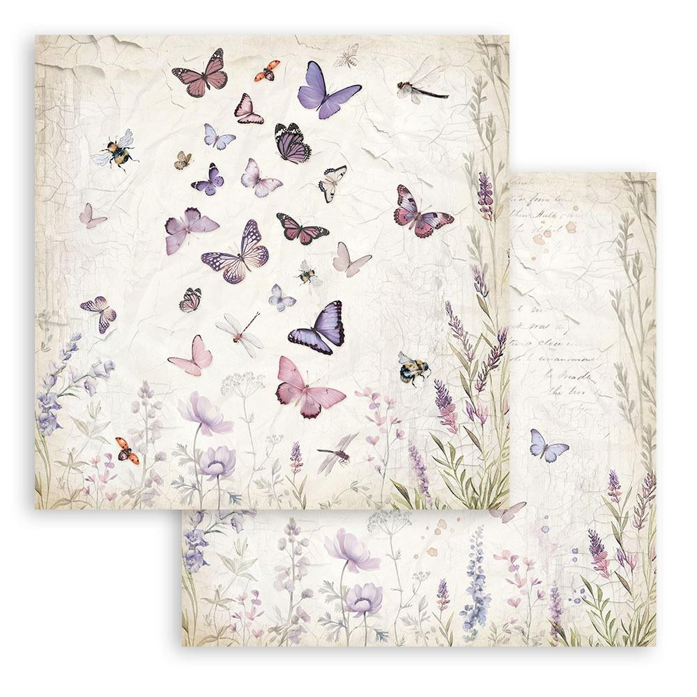 Stamperia Romantic Collection - Lavender 8” x 8” Paper Pad