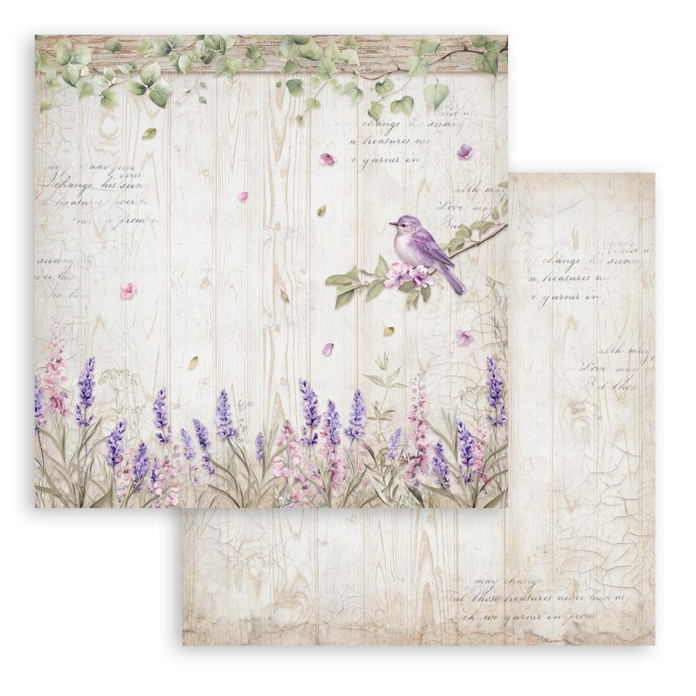 Stamperia Romantic Collection - Lavender 8” x 8” Paper Pad