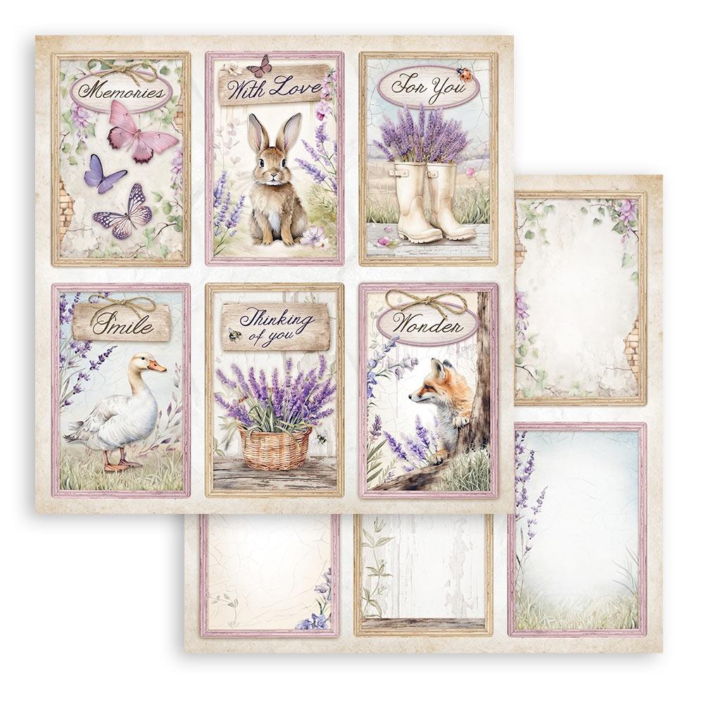 Stamperia Romantic Collection - Lavender 8” x 8” Paper Pad