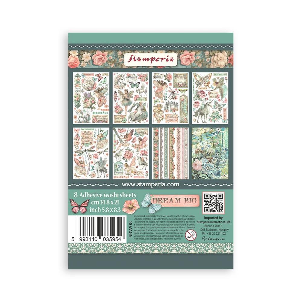 Stamperia Wonderland Washi Pad (8 Sheets)