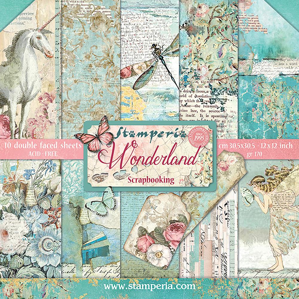 Stamperia Wonderland 12” x 12” Paper Pad