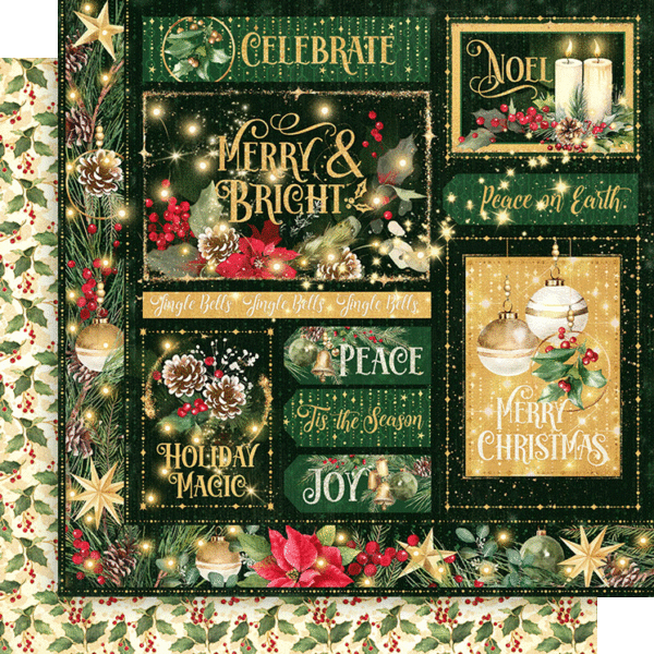 Graphic 45 Merry & Bright 8” x 8” Collection Pack