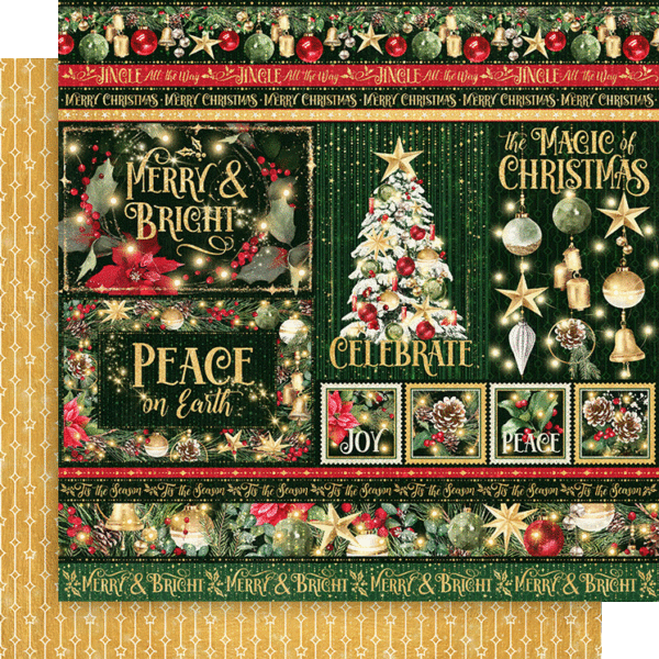 Graphic 45 Merry & Bright 8” x 8” Collection Pack