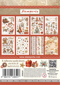 Stamperia Gear up for Christmas Washi Pad (8 Sheets)