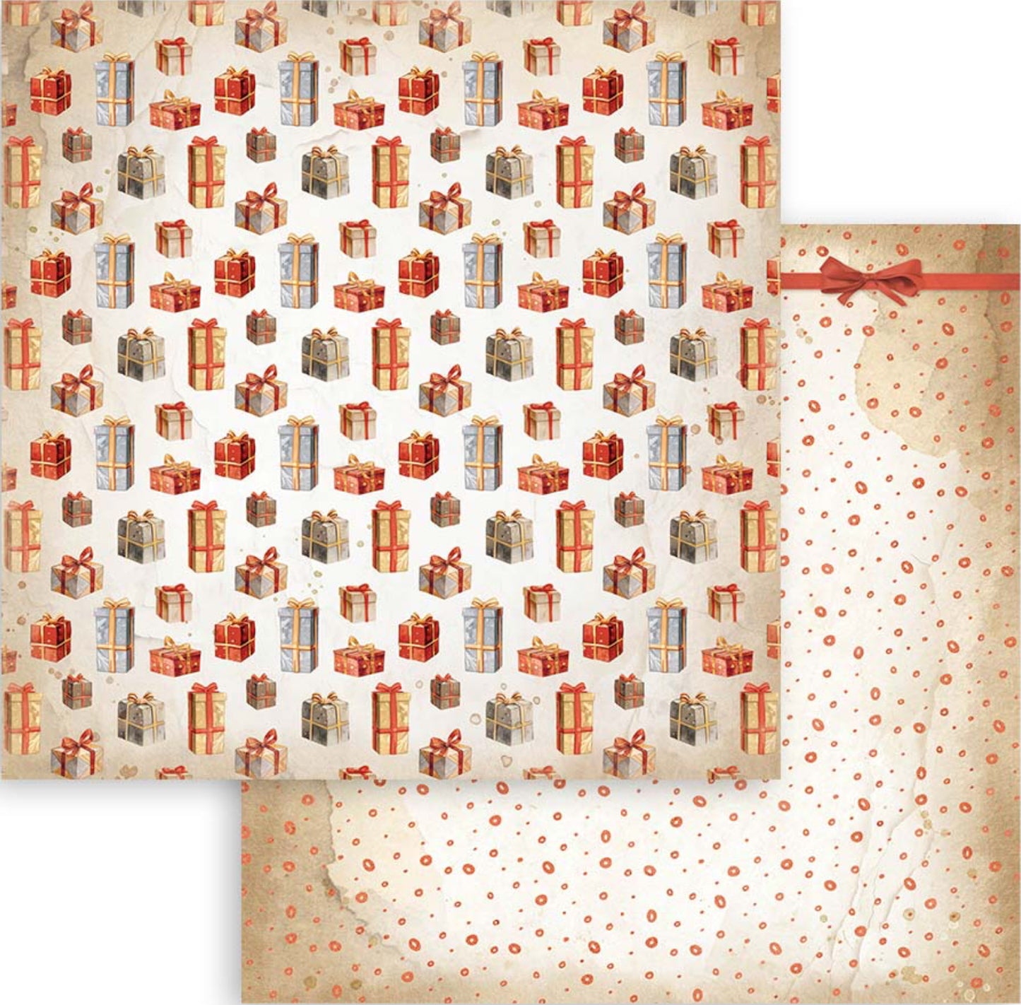 Stamperia Gear up for Christmas Backgrounds 8” x 8” Paper Pad