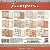 Stamperia Gear up for Christmas Backgrounds 8” x 8” Paper Pad