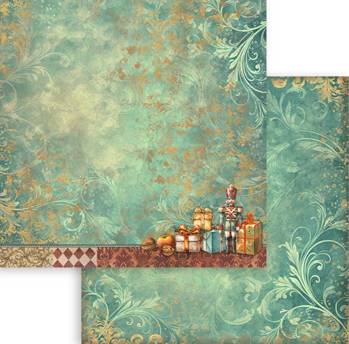 Stamperia The Nutcracker Backgrounds 8” x 8” Paper Pad