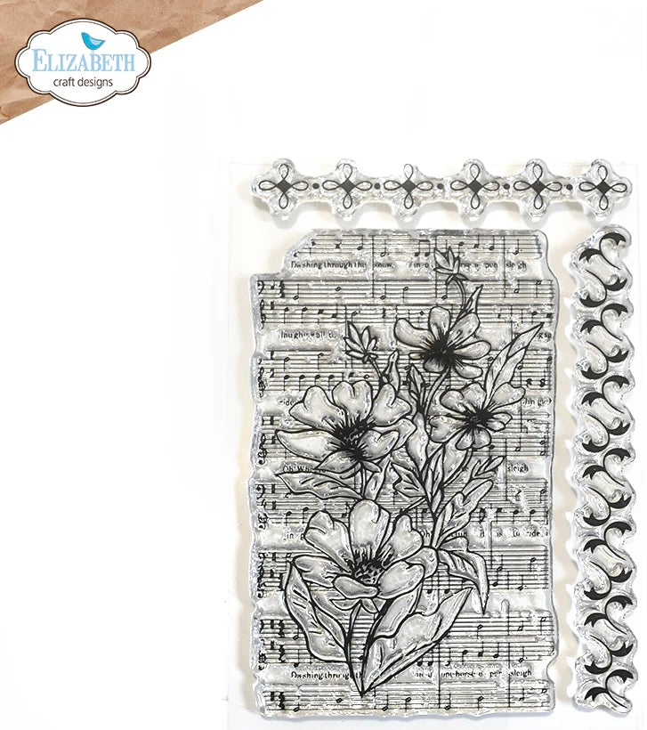 Elizabeth Craft Designs Winter Flowers Stamp Set