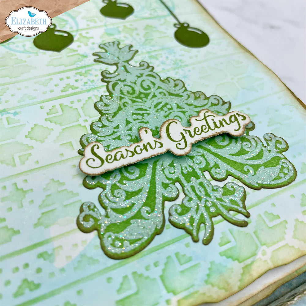 Elizabeth Craft Designs Christmas Phrases Die & Stamp Set