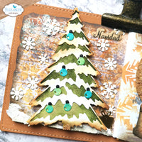 Elizabeth Craft Designs December White Metal Die Set