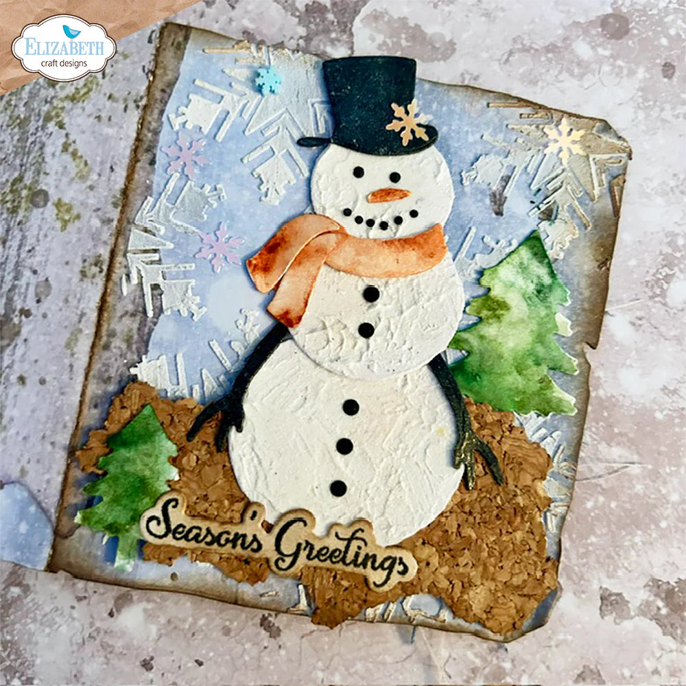 Elizabeth Craft Designs December White Metal Die Set