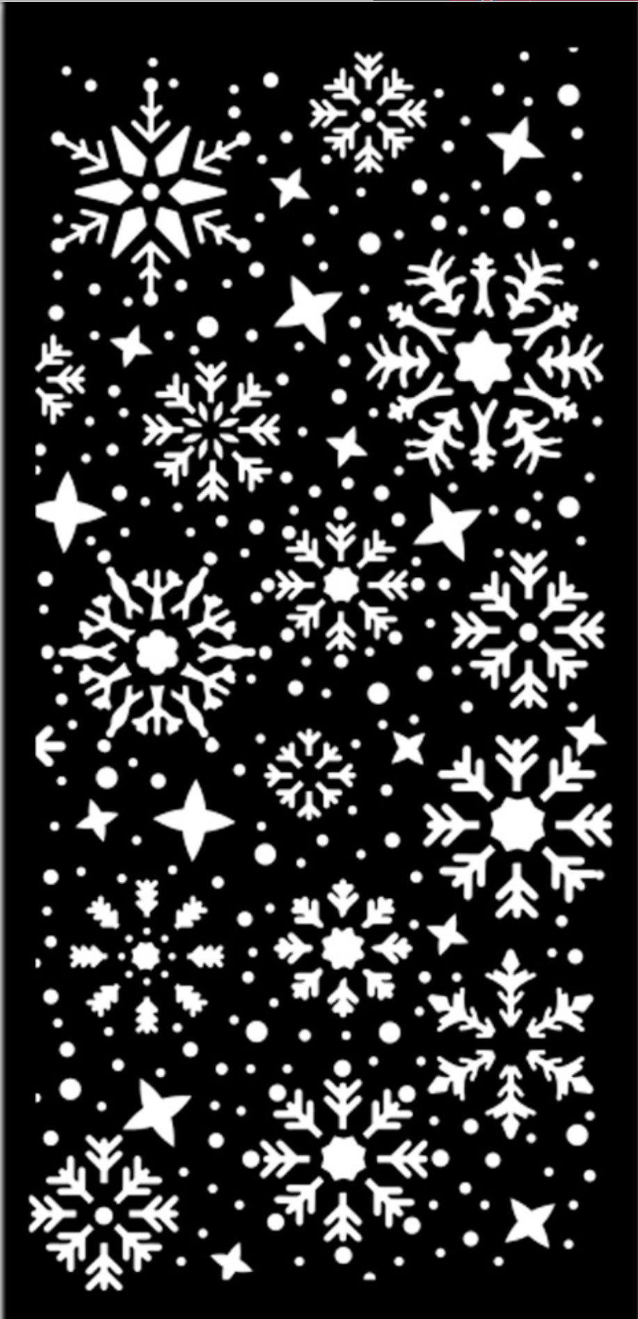 Stamperia Thick Stencil Gear up for Christmas - Snowflakes