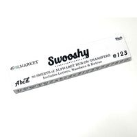 49 & Market Alphabet Rub-On Transfers - Swooshy (Black)