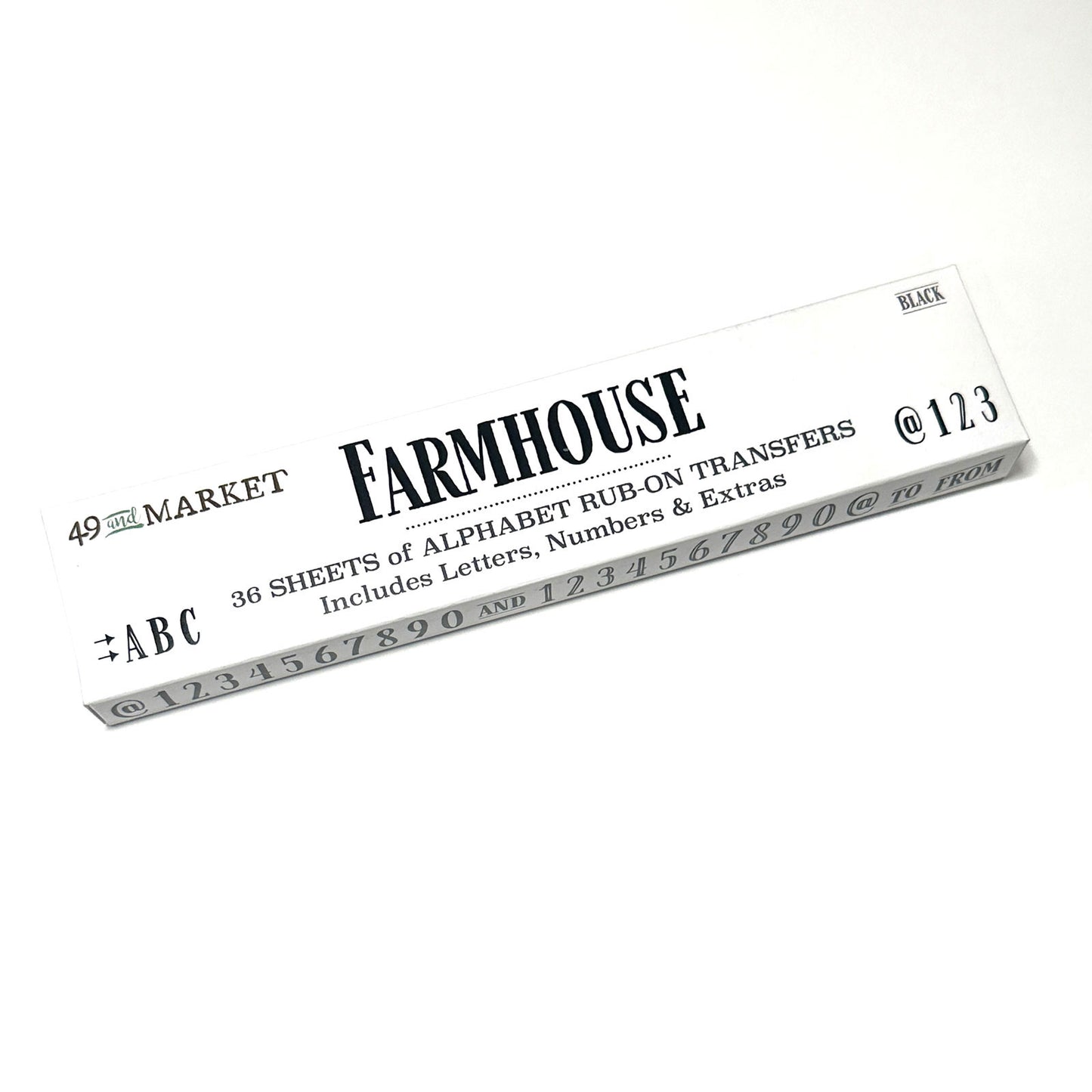 49 & Market Alphabet Rub-On Transfers - Farmhouse (Black)