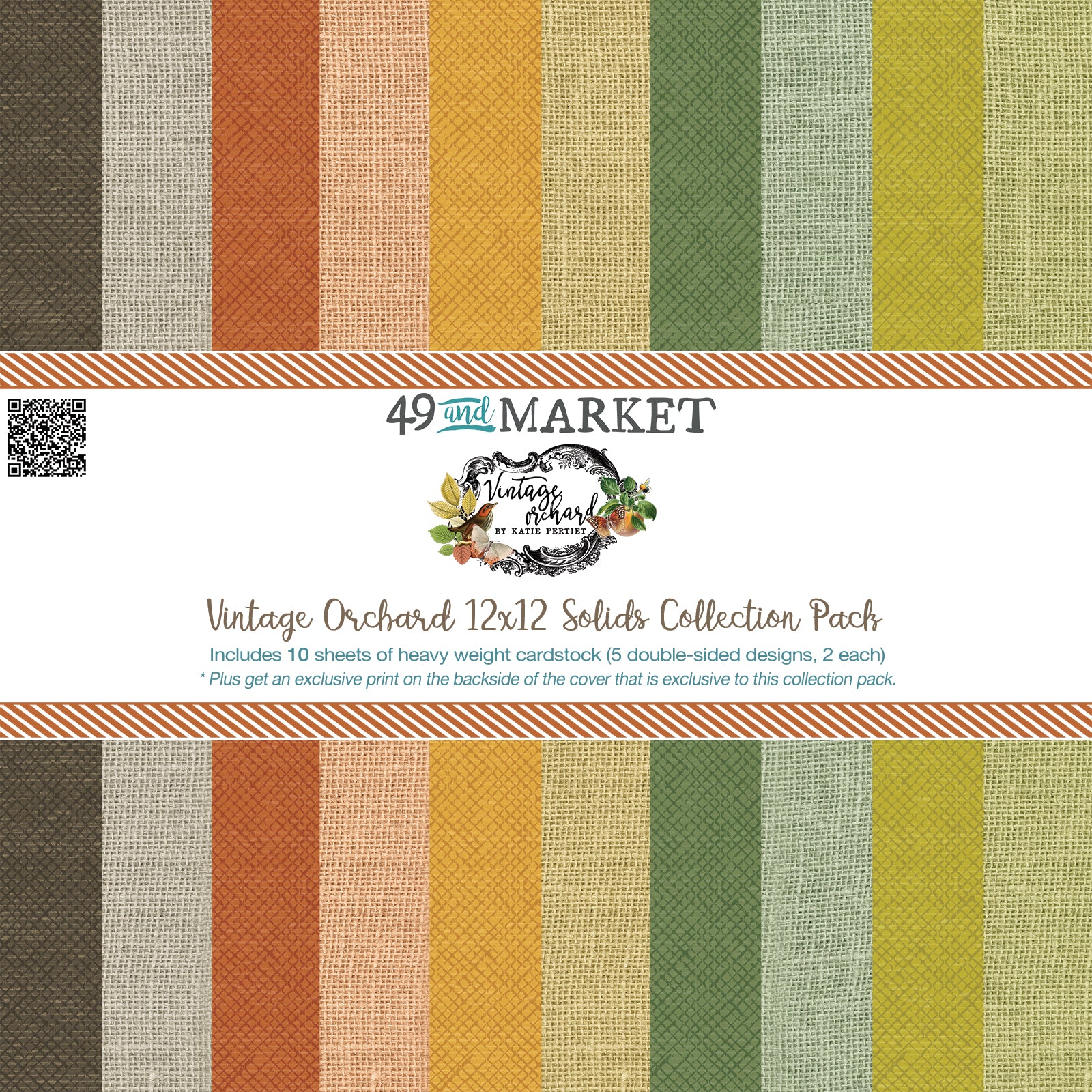 49 & Market Vintage Orchard 12x12 Solids Collection Pack