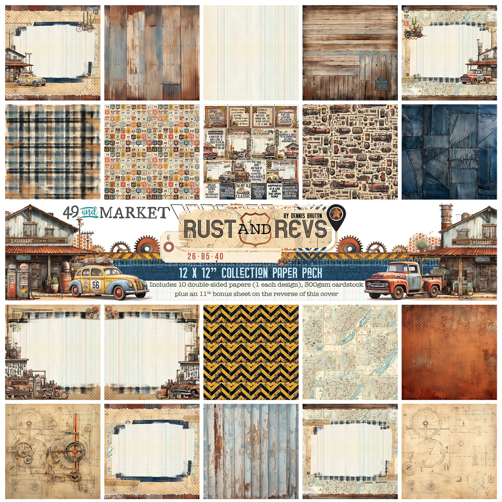 49 & Market Rust and Revs 12x12 Collection Pack