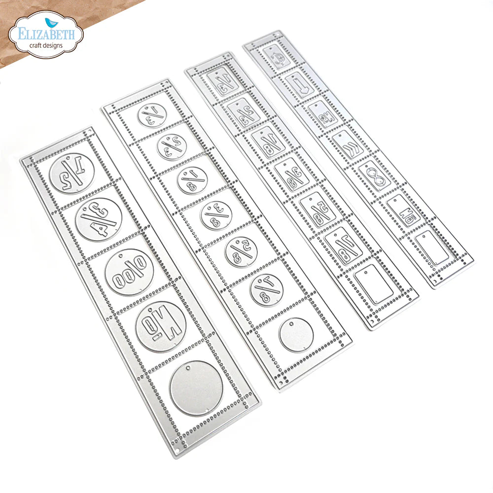 Elizabeth Craft Designs Postage Stamp Strips Metal Die Set