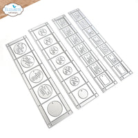 Elizabeth Craft Designs Postage Stamp Strips Metal Die Set