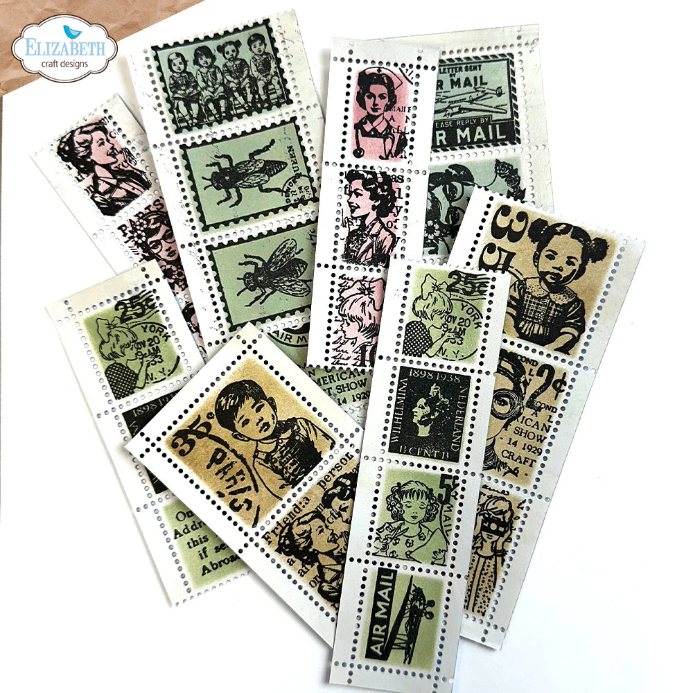 Elizabeth Craft Designs Postage Stamp Strips Metal Die Set