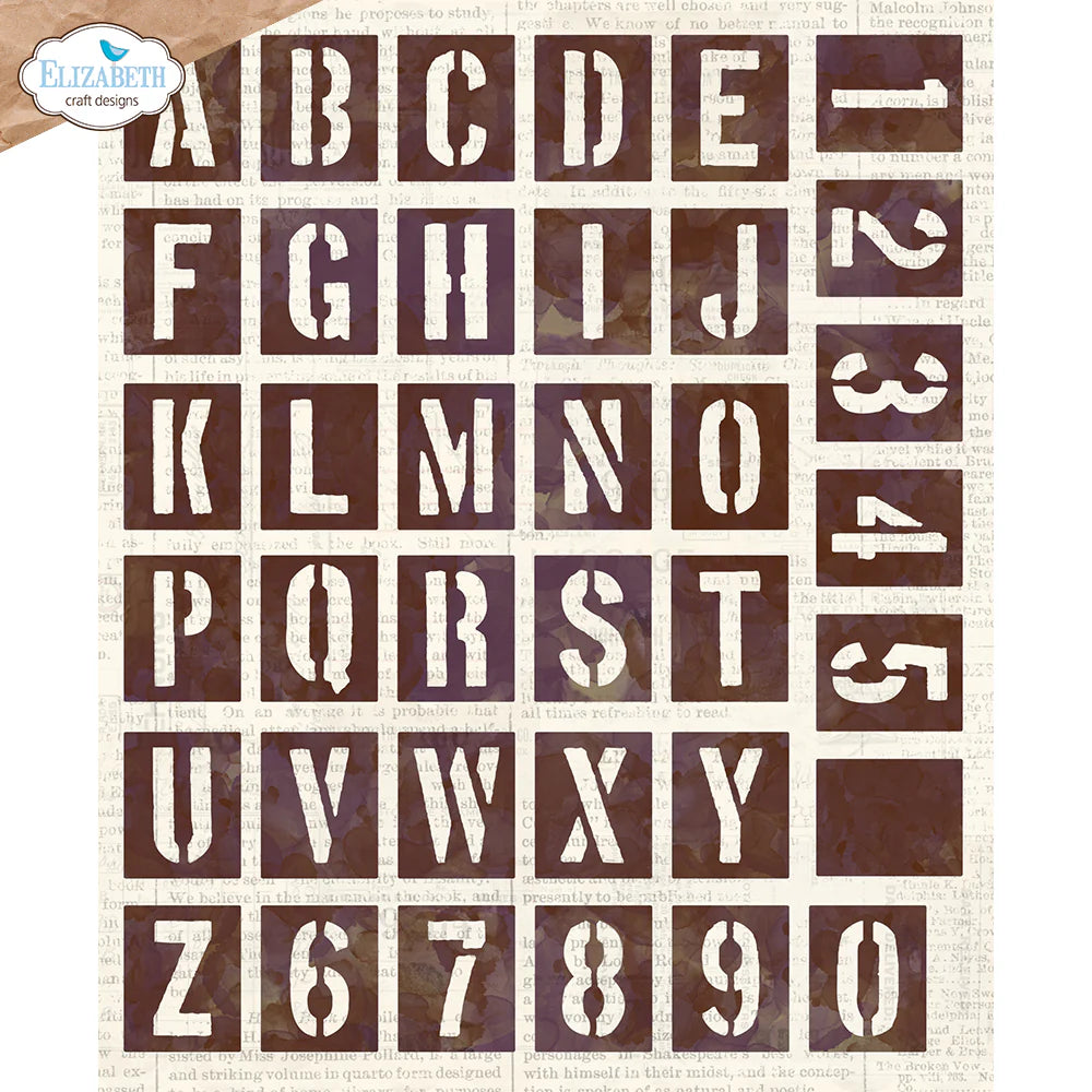 Elizabeth Craft Designs Stencil Alphabet Metal Die Set