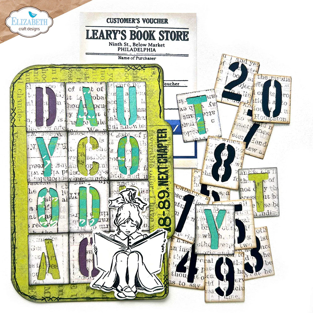 Elizabeth Craft Designs Stencil Alphabet Metal Die Set