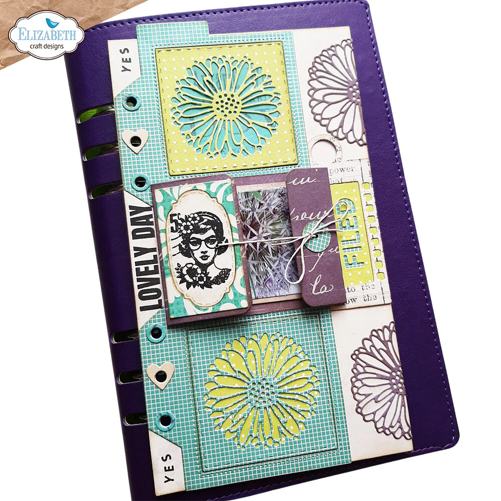 Elizabeth Craft Designs Frame Page with Gerberas Metal Die Set