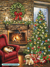 Diamond Art Club SQUARES Fireside Christmas