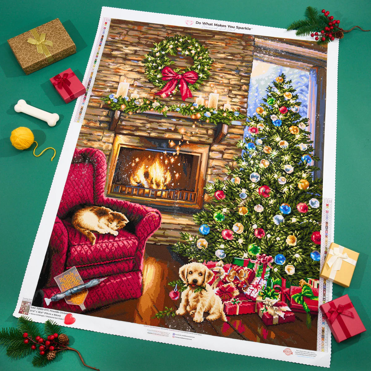 Diamond Art Club SQUARES Fireside Christmas