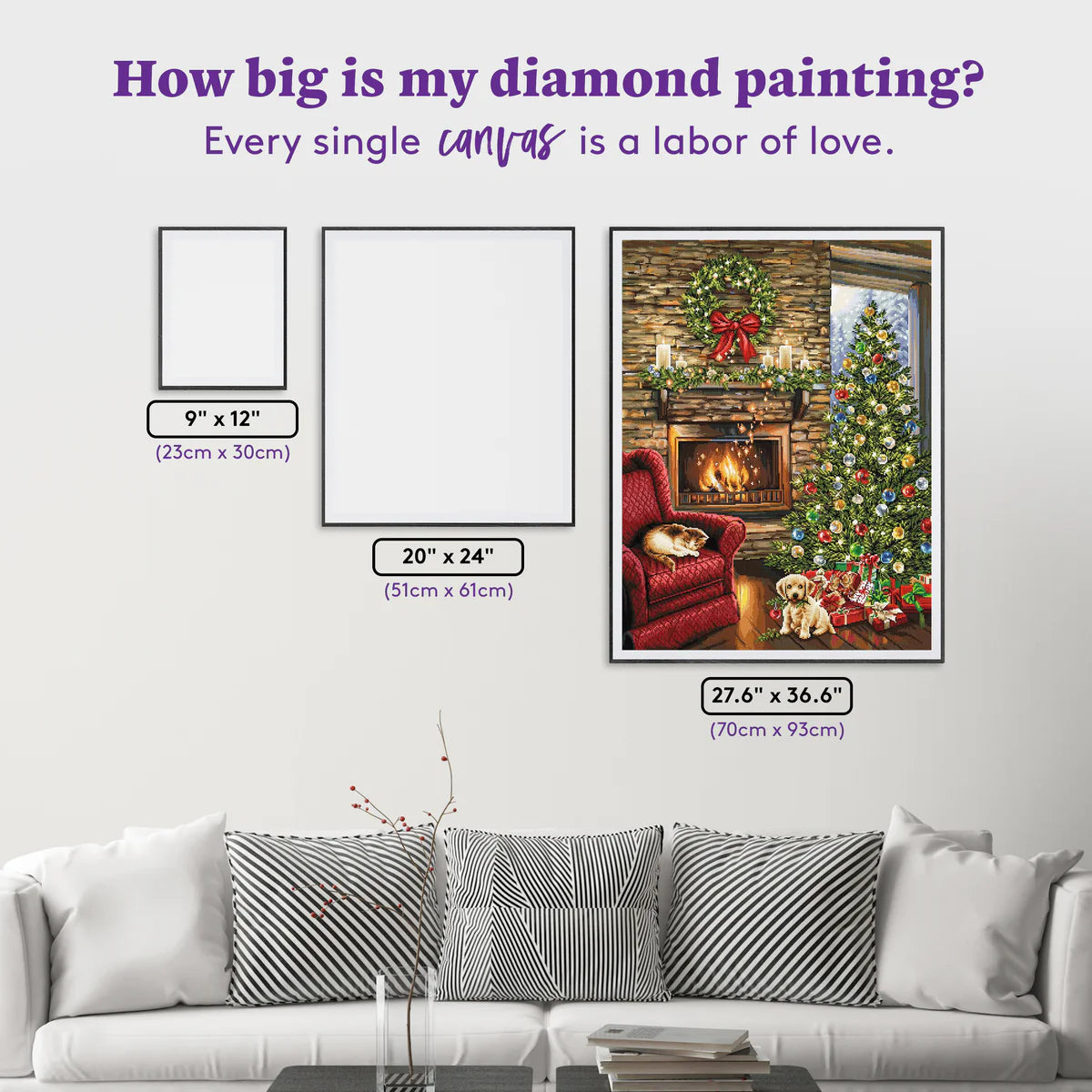 Diamond Art Club SQUARES Fireside Christmas