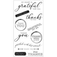 Sizzix Framelit Die Set w/Stamps - Thankful Sentiments by 49 & Market