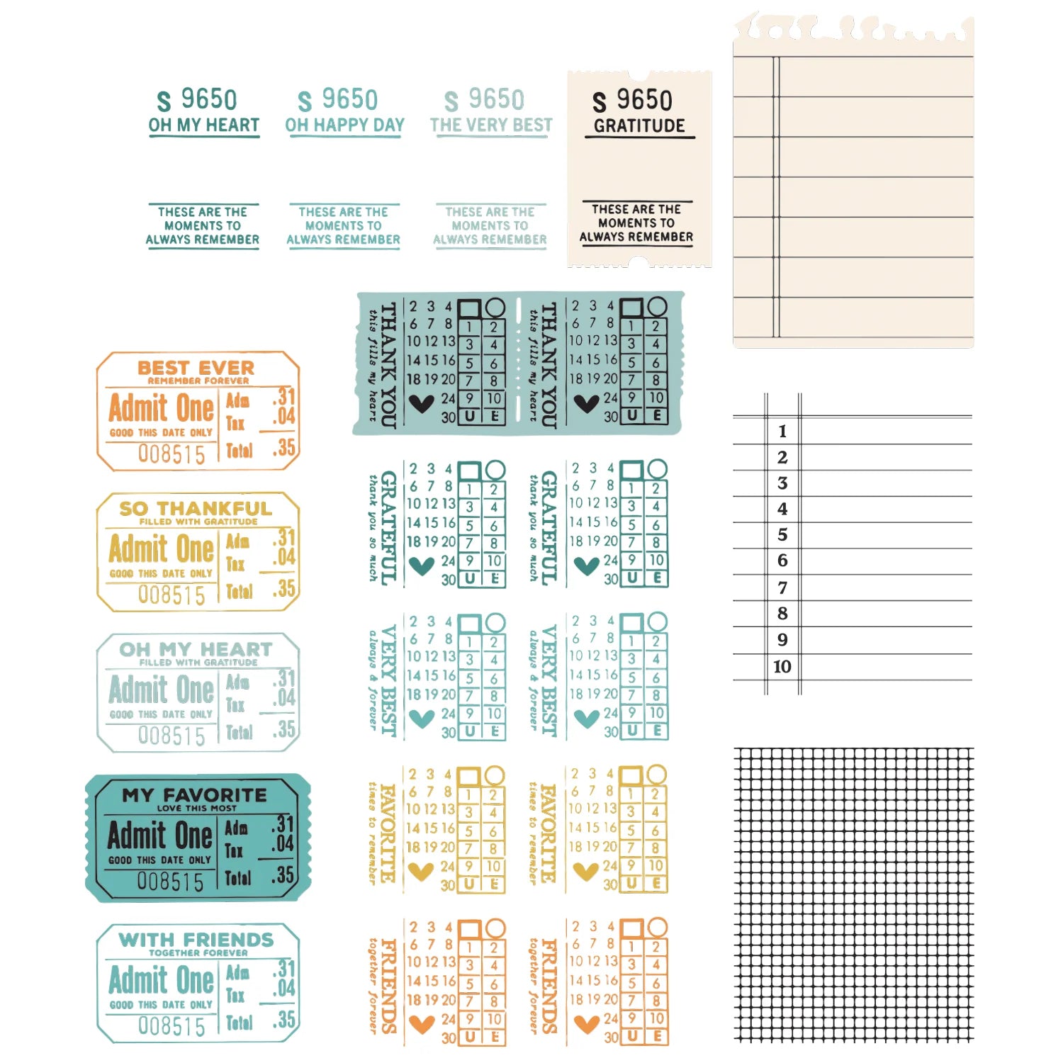 Sizzix Framelit Die Set w/Stamps - Forever Journal Essentials by 49 & Market