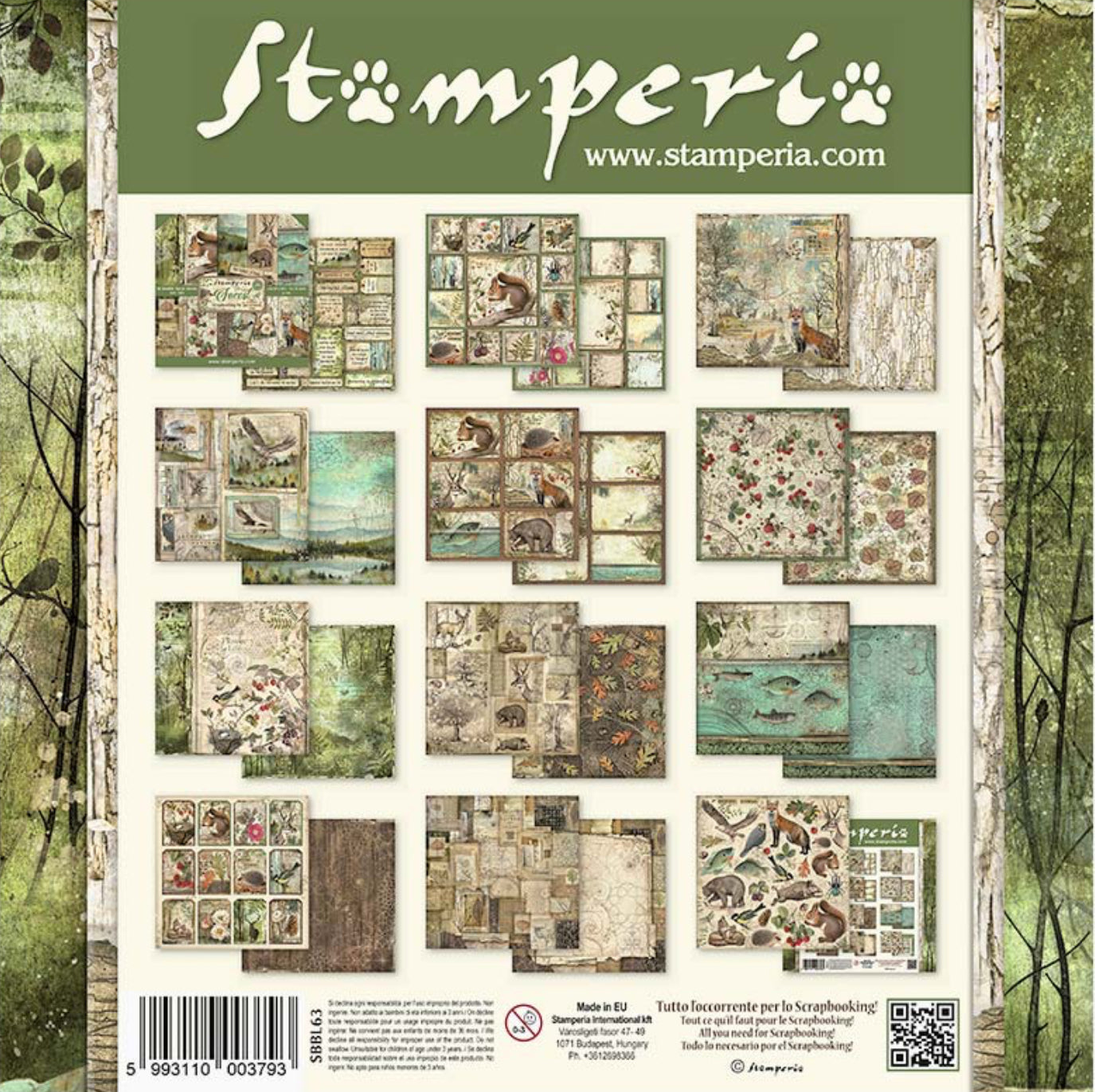 Stamperia Forest 12” x 12” Paper Pad