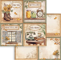 Stamperia Romantic Collection - Golden Harmony 8” x 8” Paper Pad