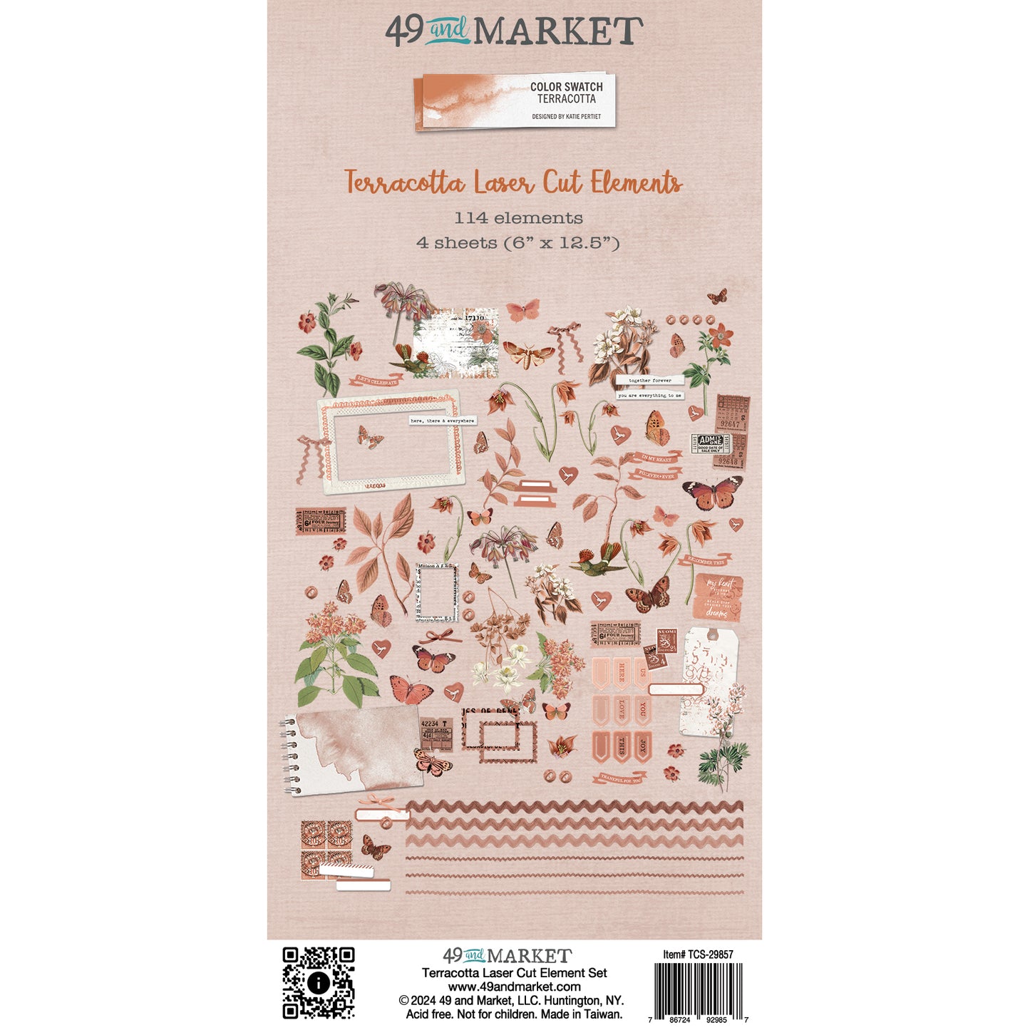 49 & Market Color Swatch Terracotta Laser Cut Elements