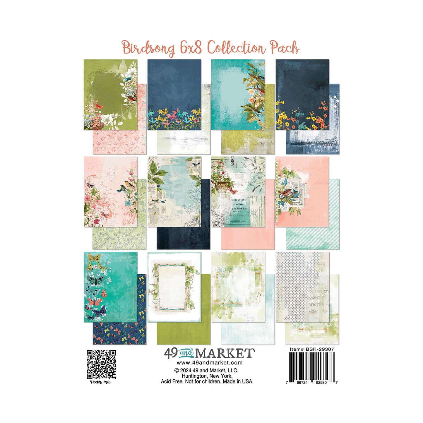 49 & Market Birdsong 6 x 8 Collection Pack