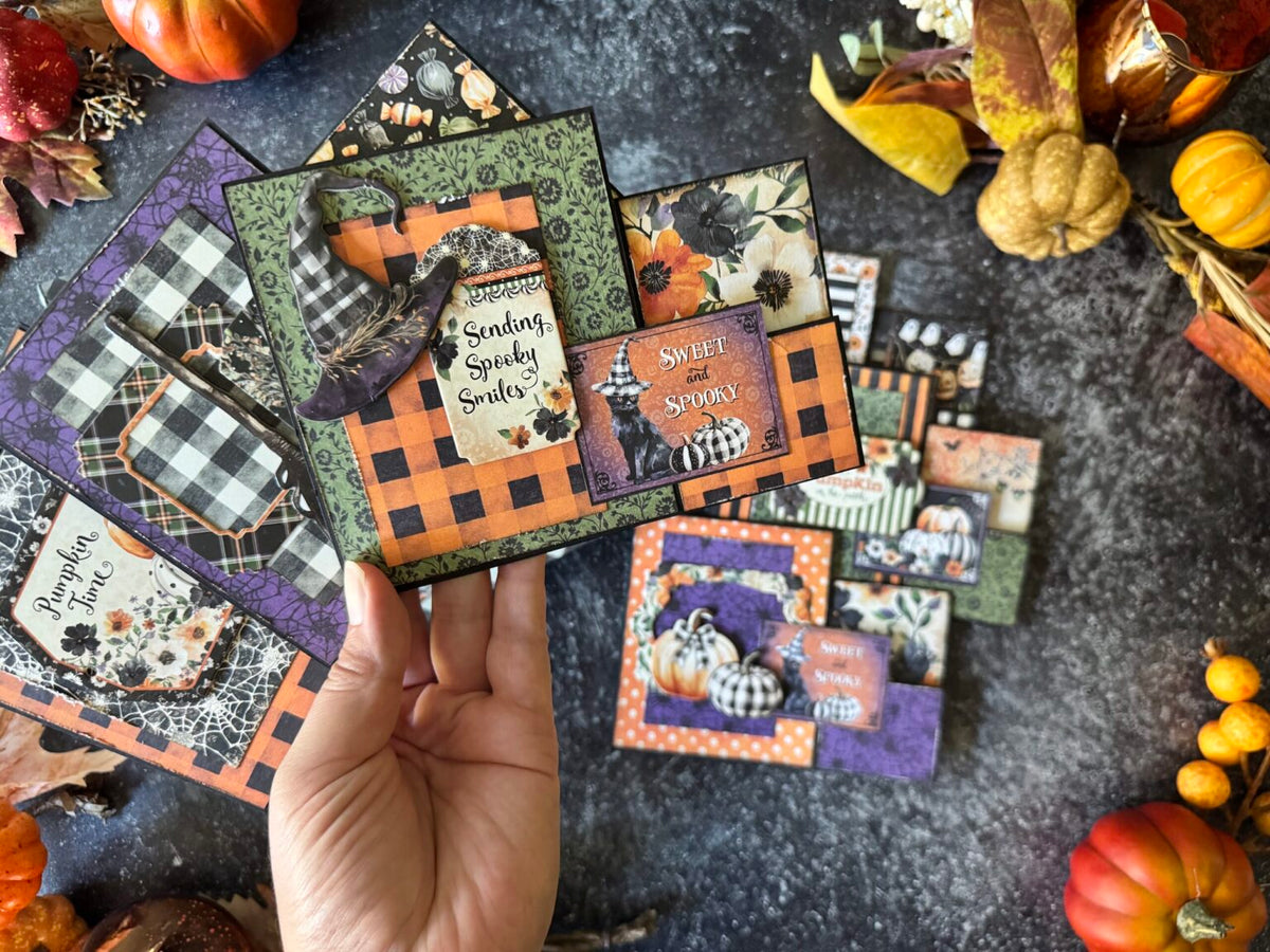 BOOtiful Greetings card kit project display