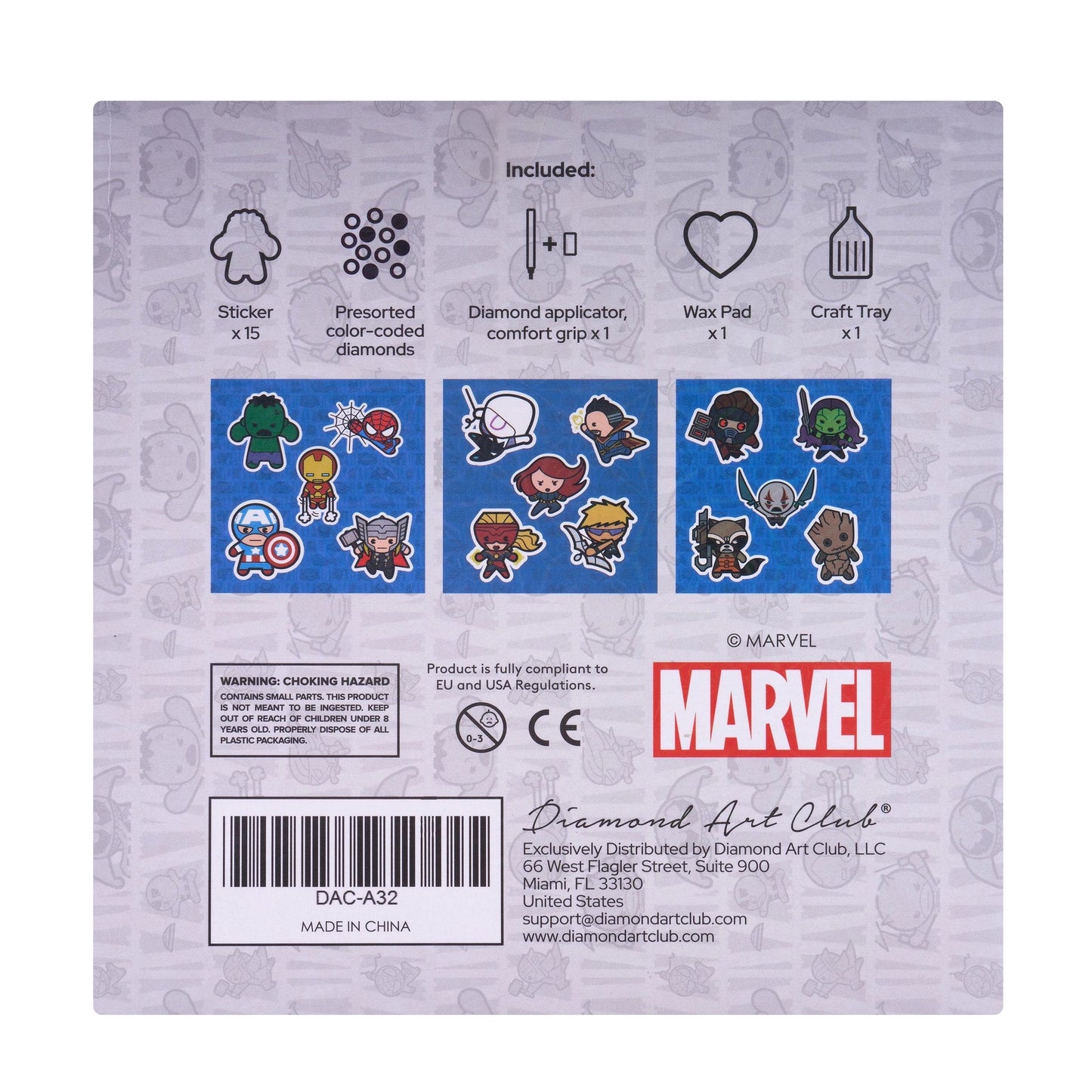 Diamond Art Club Marvel™ Superheroes Diamond Painting Stickers (15 pack)