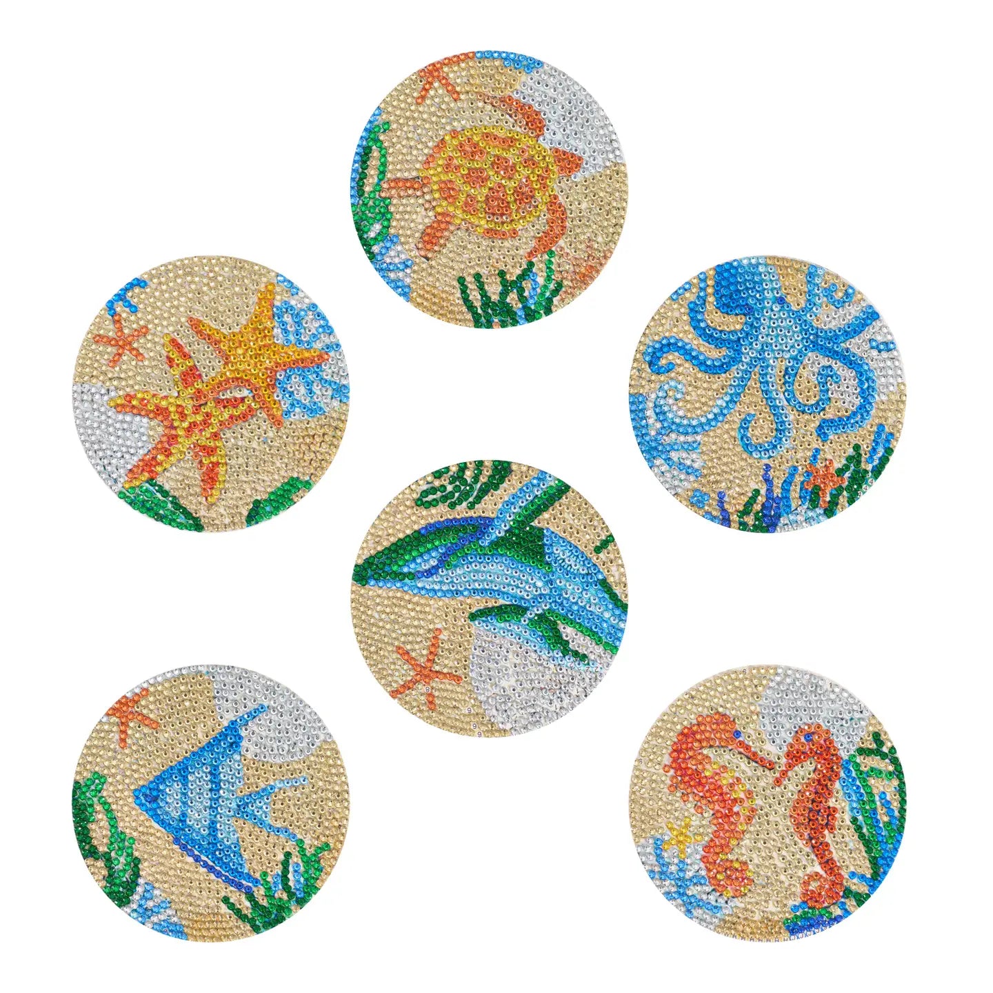 Diamond Art Club Coasters - Deep Sea (6 Pk)