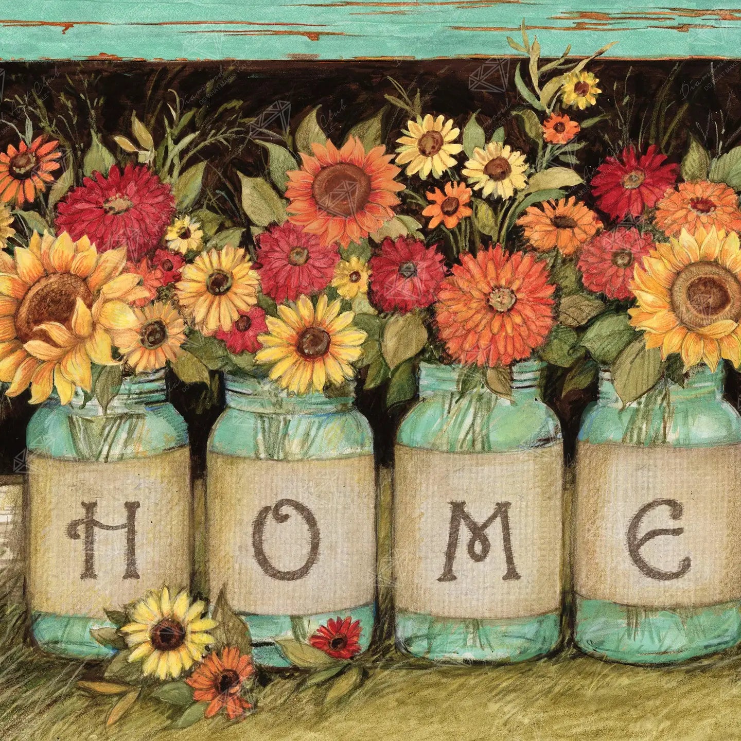 Diamond Art Club Home Mason Jars