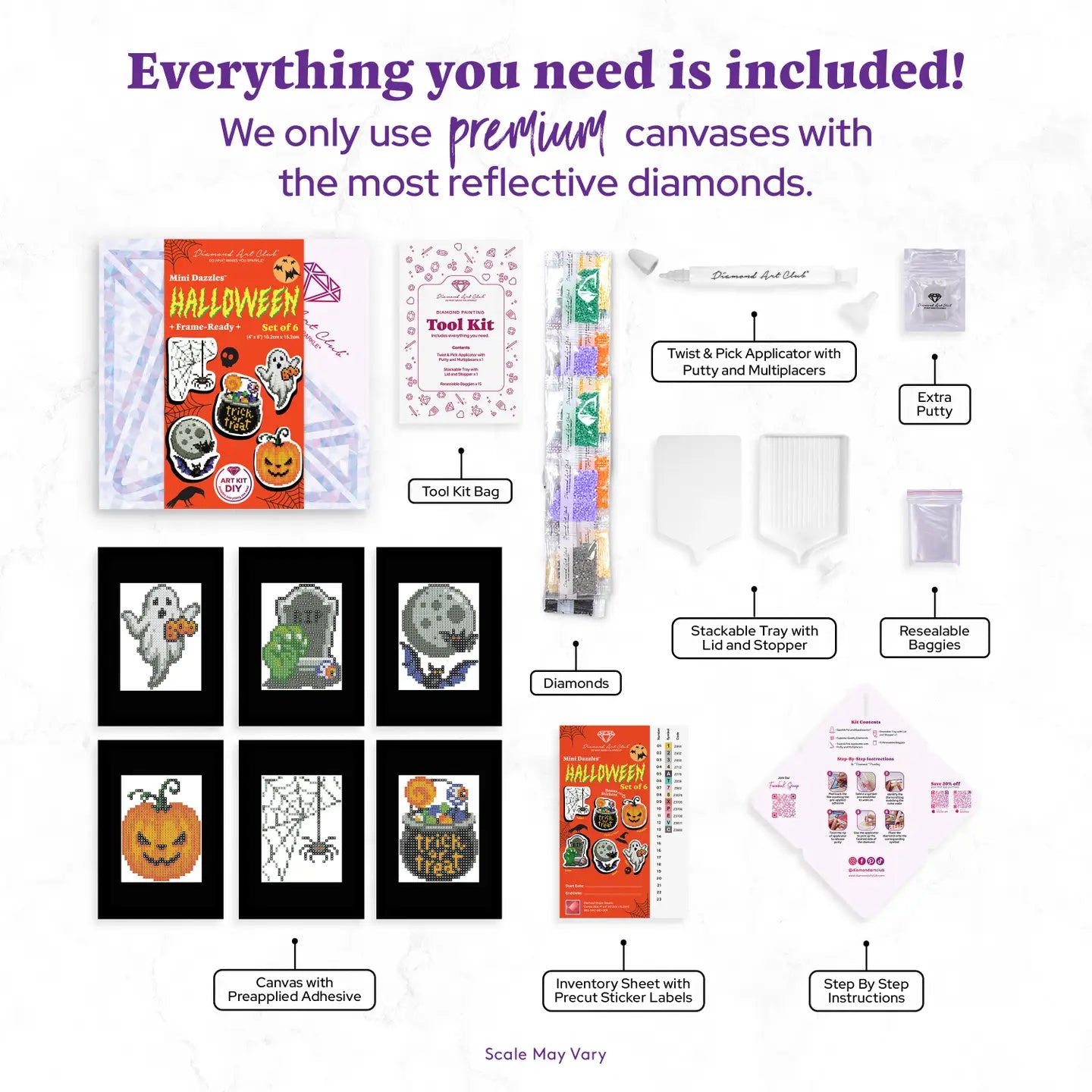 Diamond Art Club Mini Dazzles™ - Halloween (6 Pk)