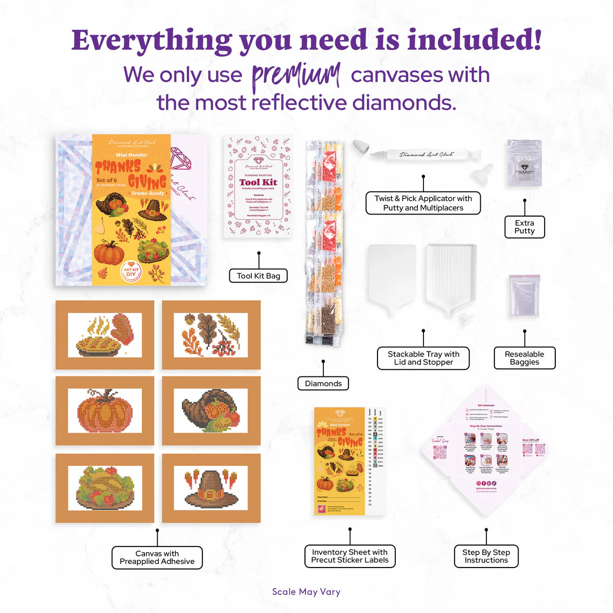 Diamond Art Club Mini Dazzles™ - Thanksgiving (6 Pk)