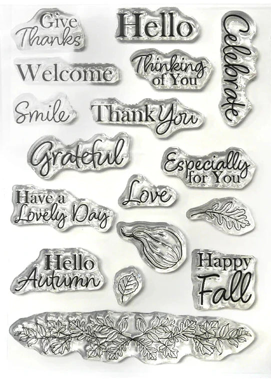 Elizabeth Craft Designs Autumn Greetings Stamp Set