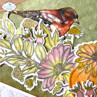 Elizabeth Craft Designs Autumn Harvest Florals Die & Stamp Set