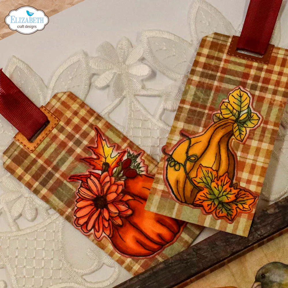 Elizabeth Craft Designs Autumn Harvest Florals Die & Stamp Set