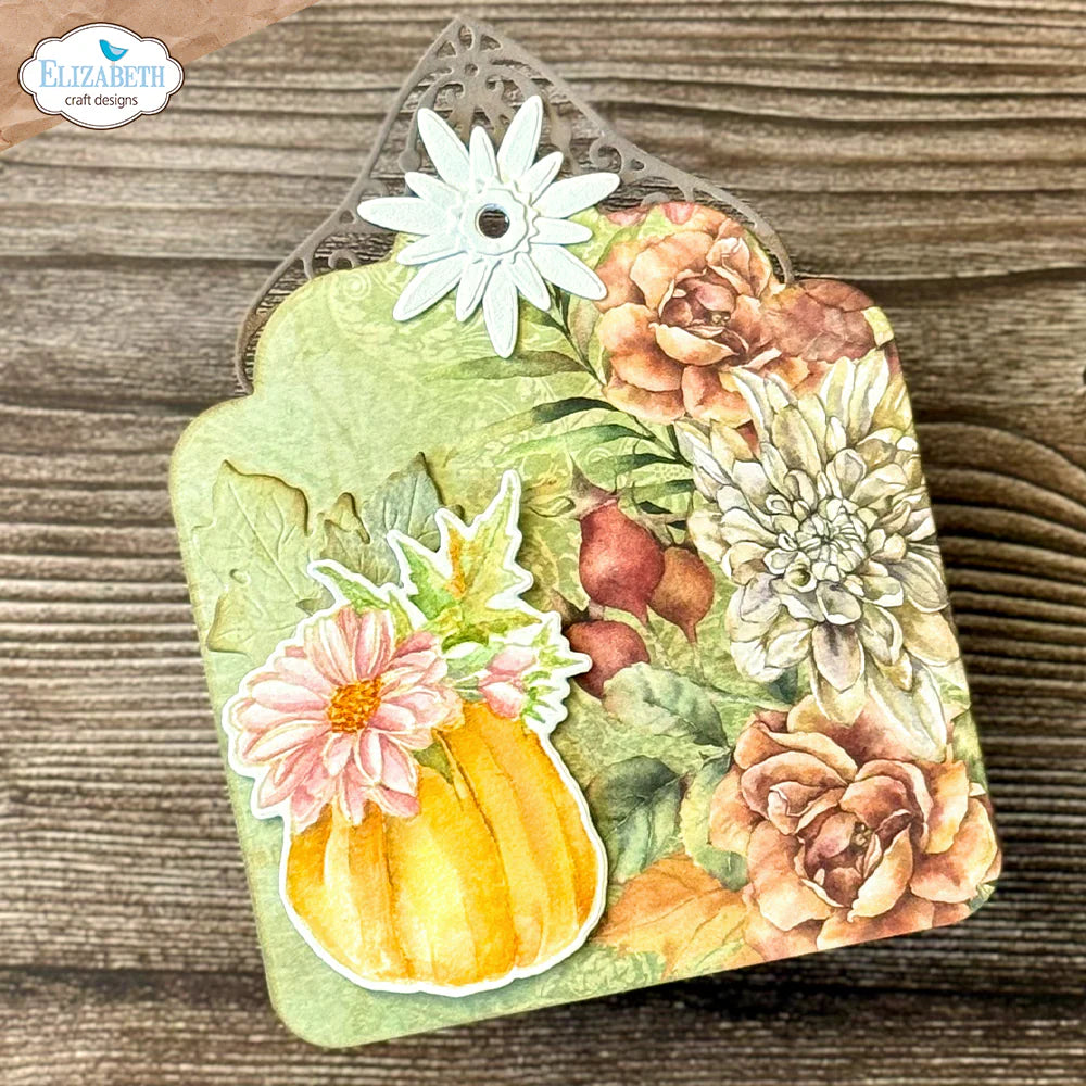 Elizabeth Craft Designs Autumn Harvest Florals Die & Stamp Set