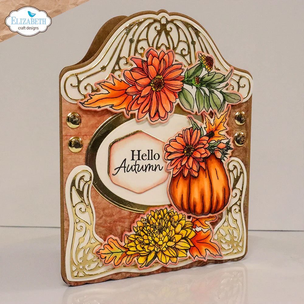 Elizabeth Craft Designs Autumn Fancy Corners Metal Die Set