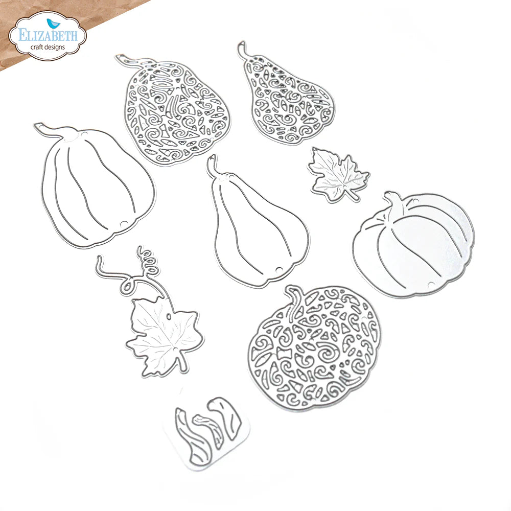 Elizabeth Craft Designs Autumn Pumpkins Metal Die Set