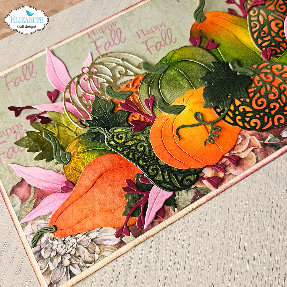 Elizabeth Craft Designs Autumn Pumpkins Metal Die Set